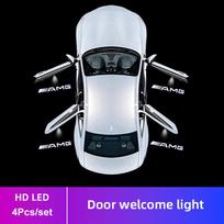 4 vnt. Automobilio projektoriaus lemputės HD LED Durų pasitikimo žibintai Priedai Mercedes Benz AMG GLE GLS CLA CLE GLC CLS GLA W223 Vožtuvo dangtelis RZ0 black