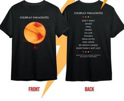 Coldplay Parachutes Album Vintage Britpop Rock Fan Graphic T-Shirt Unisex T-Shirt XXL
