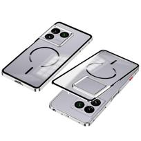 Compatible Sony Xperia 1 VIII Metal Snap-Button Frosted Magnetic Heat Dissipation Anti-Fall Phone Case Sony 8th Gen Xperia 1Viii gray