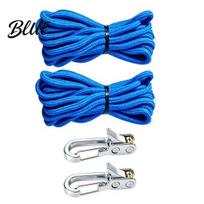 Tent Rope Fastener 4/8/12Pcs Tensioner with Cord Heavy Duty Tie Down Roller Quick Release Tightener Metal Tightening Tool for Camping Tarps, 4pcs mėlyna