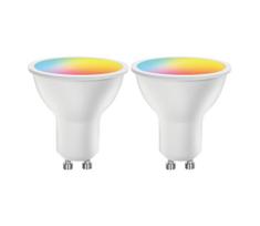 Komplektas 2 vnt. dimeriuojamos LED RGBW lemputės MESH Smart GU10/6,5W/230V 2700-6500K - Aigostar