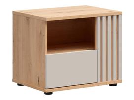 Naktinis staliukas Brevas S657-KOM1S/P-DASN/UKA, kašmyro sp./artisan oak sp., 46.5 cm x 55 cm x 40 cm
