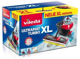 Prekė su pažeista pakuote. Grindų valymo rinkinys Vileda Ultramat Turbo XL 161023, juoda sp./raudona sp.