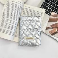 1pc Korean Style Bowknot Passport Holder, Multi-Functional Organizer Pouch, Portable Storage Bag, Coin Purse, Elegant Print Design for Ideal Choice white