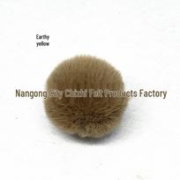 Faux Rex Rabbit Fur Pompons: 3cm, 4cm, 5cm - DIY Accessories for Headwear, Bags, Clothing, Shoes, and Hats brown