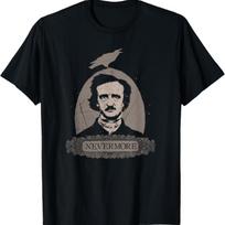 Edgar Allan Poe - Vintage Cothic Raven Nevermore T-Shirt T-Shirt XXXXXL juoda