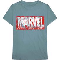 Marvel Comics - Distressed Dripping Logo (T-Shirt) L white