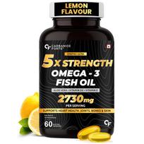 Carbamide Forte 5X stiprumo Omega 3 žuvų taukų kapsulės 2730 mg Širdžiai, smegenims, odai ir bendrai sveikatai (60 minkštų kapsulių) black