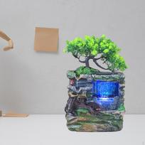 Vidaus fontanai Akmenynas Bonsai Atsipalaidavimas Kaskadinis su šviesa Kraštovaizdis Stalo kriokliukas D No Fog gray