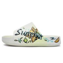Nike Calm Slide Abrasion Resistant Slide Slippers Men's White Orange Green Black FD4116-100(Team80-) 42.5 white