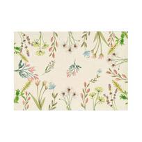 Floral Linen Placemat Tulip Spring Party Placemat Flowers Leaves Placemat Protects Table from Scratches Spills for Dining Table Home Farmhouse Decor 1pc beige