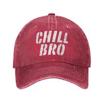 Classic Chill Bro Relax Just Chilling Baseball Cap Distressed Cotton Snapback Hat Funny Meme Outdoor All Seasons Travel Gift Hat Adjustable pink