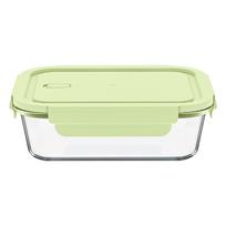 24-Piece 1040ml Green Borosilicate Glass Lunch Box Meal Prep Airtight Microwave Freezer Safe BPA Free Food Storage Containers 1040ml žalia