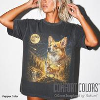 Comfort Colors Corgi Howling To The Moon T-Shirt, Funny Dog Tee, Dog Graphic SweaT-Shirt, Corgi Mom Shirt, Corgi Dad Shirt, Dog Lover Gift ID 4XL