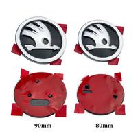 2Pcs 80mm 90mm Emblem For Skoda Fabia 1 2 Octavia a7 RS Superb Rapid Yeti Karoq Vision Car Head Front Rear Boot Tailgate Sticker hbkm45 2pcs 80mm