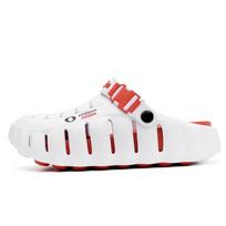 38-45Men's Stylish Letters Print Outdoor Slip on Clog Sandals with Assorted Colors, Casual Outdoor Walking Shoes 38/39 white