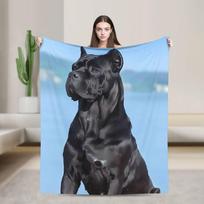 Cane Corso Antklodė Kokybiška Minkšta Šilta Mėtoma Antklodė Žiemos Kelionės Biuras Svetainė Naujoviškas Patalynės Užtiesalas 75x100cm (30x40inch) gray