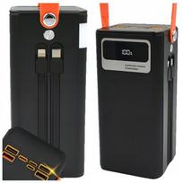 Atsarginis maitinimo šaltinis ("Power Bank") Išorinė baterija 50000 mAh su 4 x USB, USB-C ir laidais, Išorinė baterija 50000 mAh su 4 x USB, USB-C ir laidais