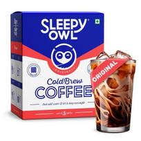 Sleepy Owl Original Cold Brew Coffee Bags | Set of 5 Packs - Makes 15 Cups | Easy 3 Step Overnight Brew - No Equipment Needed, 100% Arabica red