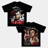 Classic Suspense Drama DEXTER Retro High Street Round Neck T-shirt Casual Sports Street Wear High Quality Shirt Unisex S gray