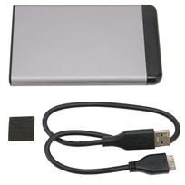 2.5in Hard Disk Box USB3.0 General 5Gbps Speed Aluminum Alloy Fall Prevention Hard Disk Case (Not Inclube Hard Disk) gray