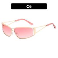 2023 Retro Y2K Hollow-Out Sunglasses: European & American Street Style for Women As Shown pink