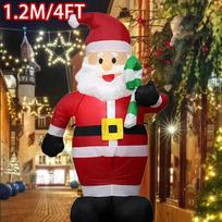 1pc Christmas Decoration Inflatable Toy Gift Snowman Penguin Built-in LED Lights Indoor Outdoor New Year Party DIY Garden Decor EU Plug red