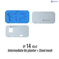MJ Z20Pro Mid-Layer Planting Tin Template For iPhone X XS 11 12 13 14 15 Pro Max Mini Motherboard BGA Reballing Stencil Platform white