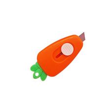 Unboxing Knife Cute Cartoon Carrot Mini Portable Artwork Knife Boxs Cutter Pocket Stretch Paper Cutters School Office Supplies red