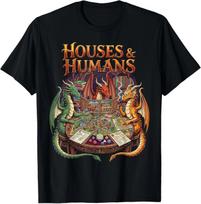 Houses and Humans Funny RPG Gamer Parody T-Shirt 4XL brown