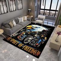 Retro H-Harleys Racing Moto Non-Slip Area Rug for Living Room,Bedroom,Playroom,Soft Carpet Floor Mat Home Decor Rug Kids Room 40x60cm( 15x23in ) gray