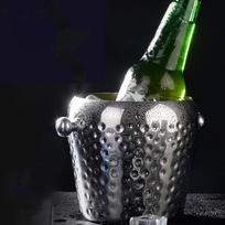 Hammer Point Ice Bucket Stainless Steel Wine Bucket Thickened Champagne Bucket  Bar sidabras