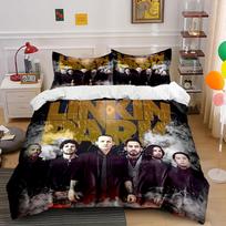 Linkin Park Band Bedding Set Bedding Duvet Cover Set Duvet Cover Pillowcases  (1*Duvet Cover 2*Pillowcases, without duvet insert) 135x200cm black