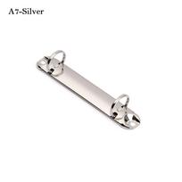 Notepad Accessory Metal Loose-leaf File Folder Ring Binder Binder Clip Notebook Binding Hoops A7-Silver white