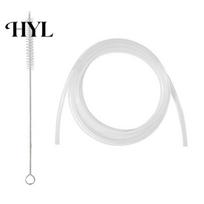 Silicone Milk Hose for Coffee Machines Machine Kit Siemens Replacement Tube with Cleaning Brush Stainless Steel Pipe Bosch Silicon A gray