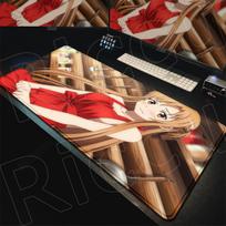 Sword Art Online SAO Hot Anime Mouse Pad PC Rubber Accessories Large Laptop Keyboard Mats HD Printing Cute Asuna Yuuki Table Rug 30cmx60cm gray