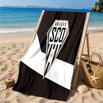 Angers Sco Team Crest Beach Towel Microfiber Beach Towel, Lightweight and Quick-Dry, for Summer Travel, Swimming Pool Fan Birthday Gift 70cmx140cm(27x55inch)