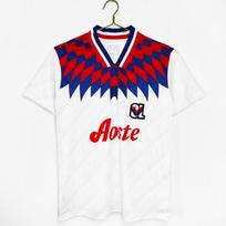 Retro Classic Lyon Club Football Jersey Short Sleeve Streetwear Hip Hop Style Men Women Small