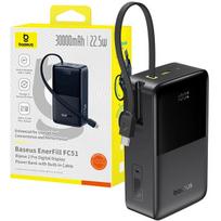 Atsarginis maitinimo šaltinis ("Power Bank") Išorinė baterija 30000 mAh 22,5 W su USB-A, USB-C ir USB-C laidu, Išorinė baterija 30000 mAh 22,5 W su USB-A, USB-C ir USB-C laidu