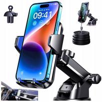 Telefono laikiklis Automobilinis laikiklis telefonui teleskopinis stiklui ir prietaisų skydeliui 360 pasukamas, Automobilinis laikiklis telefonui teleskopinis stiklui ir prietaisų skydeliui 360 pasukamas