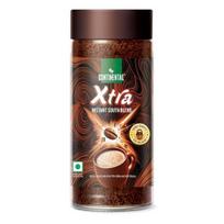 Continental Coffee XTRA tirpios kavos milteliai | 200g stiklainis | 30 % cikorijos ir 70 % robusta kavos | Vidutinio skrudinimo tirpi kava black