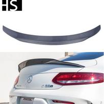 Anglies Pluošto PSM Stiliaus Galinis Sparnas Spoileris 16-22 Mercedes-Benz C Klasės W205 2 Durų Yes juoda