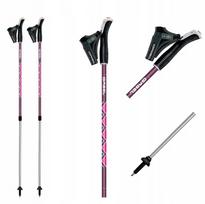 Šiaurietiško ėjimo lazdos Gabel NORDIC WALKING RITMO, teleskopinės, 77–130 cm, rožinės