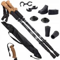 Šiaurietiško ėjimo lazdomis rinkinys NORDIC WALKING, 2 vnt., su kamštine rankena