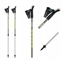 Šiaurietiško ėjimo lazdos Gabel NORDIC WALKING RITMO, žalios, teleskopinės, 77–130 cm