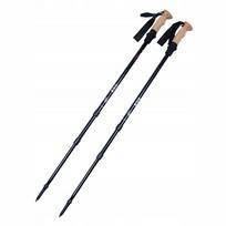 Žygio lazda su kamštine rankena, 70–135 cm, juoda