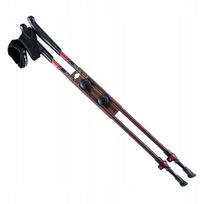 Šiaurietiško ėjimo lazdos HI-TEC ECLIPSIS, aliuminio, 85–135 cm, 235 g, raudonos