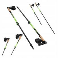 Reguliuojamos žygio lazdos Nordic Walking, žalios