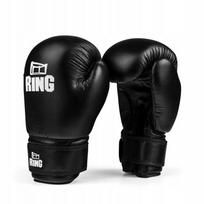 Bokso pirštinės 12 oz treniruotėms, juodos, RING-SPORT