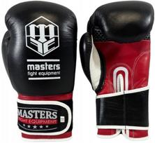 Bokso pirštinės MASTERS RBT-A, 12 oz, juodos ir raudonos, natūralios odos